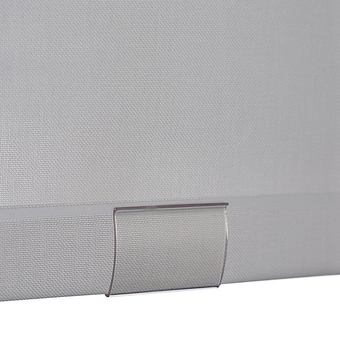 slide 3 of 3, GLOWE Cordless 5% Solar Roller Shade - Soft Grey, 29 in x 72 in