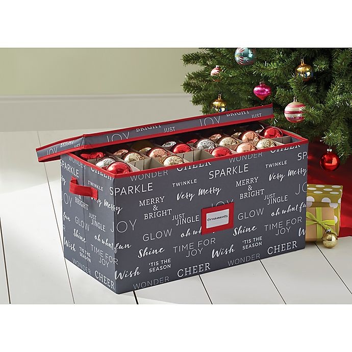 slide 2 of 2, Real Simple Holiday Ornament Storage Chest, 96 ct