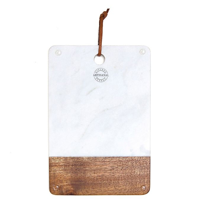 slide 2 of 2, Artisanal Kitchen Supply Monogram Letter C'' Marble and Acacia Wood Paddle Board'', 1 ct