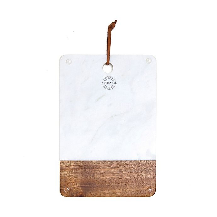 slide 2 of 3, Artisanal Kitchen Supply Monogram Letter B'' Marble and Acacia Wood Paddle Board'', 1 ct