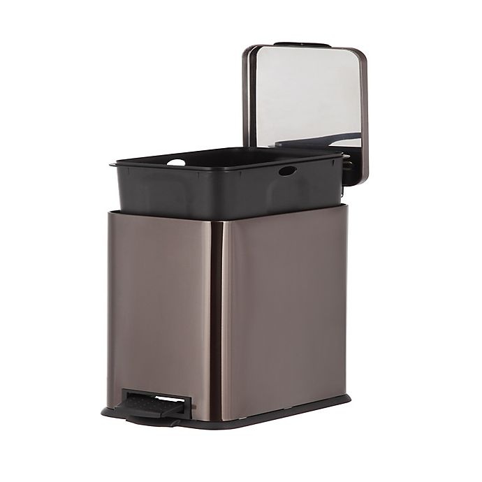 slide 3 of 3, SALT Stainless Steel Step Trash Can - Black, 15 liter