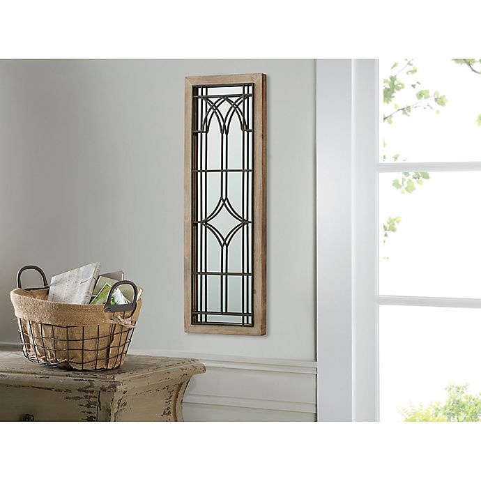 slide 2 of 2, Black Box Gated Window Mirror - Grey/Black, 14 in x 40 in