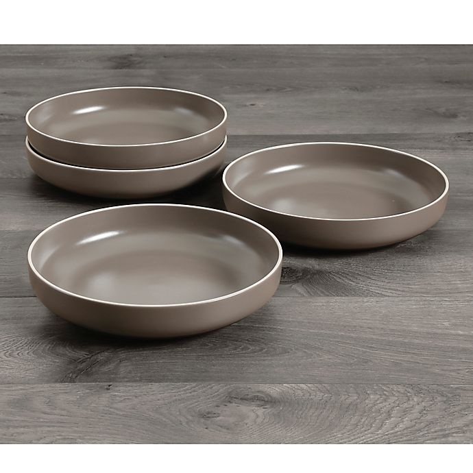 slide 3 of 4, Artisanal Kitchen Supply Edge Dinner Bowls - Stone, 4 ct