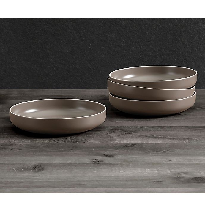 slide 4 of 4, Artisanal Kitchen Supply Edge Dinner Bowls - Stone, 4 ct