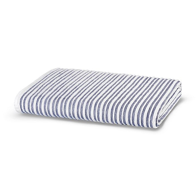 slide 2 of 3, Casual Avenue Lux Thin Stripe Cotton Beach Towel - Blue, 1 ct