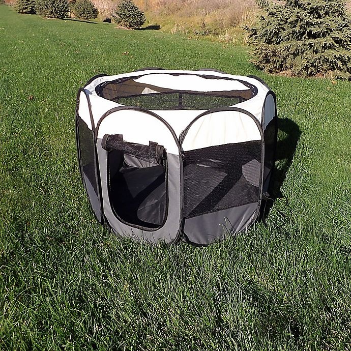 slide 5 of 5, Pawslife Portable Dog Pen - Grey, 1 ct