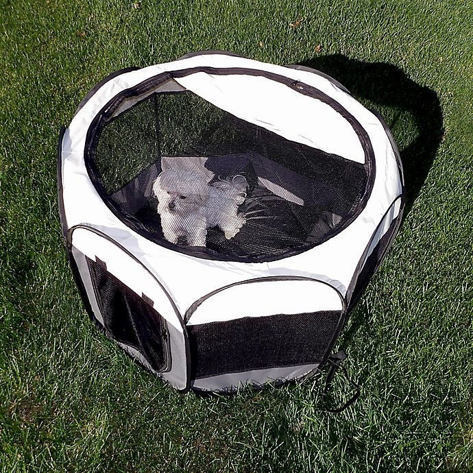 slide 3 of 5, Pawslife Portable Dog Pen - Grey, 1 ct