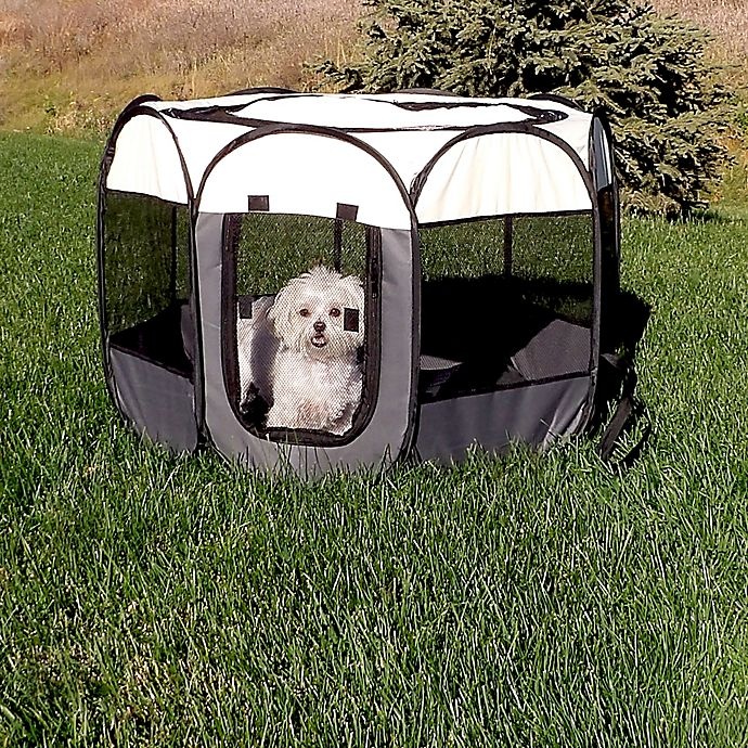 slide 4 of 5, Pawslife Portable Dog Pen - Grey, 1 ct