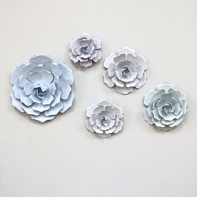 slide 9 of 19, Black Box Marmalade Pastel Flowers Metal Wall Decor Set, 5 ct