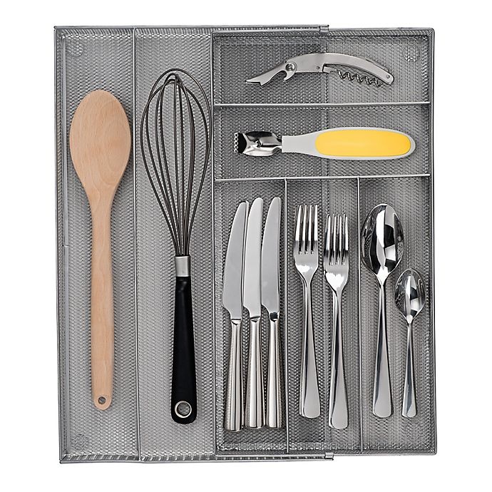 slide 4 of 5, ORG Expandable Mesh Cutlery Tray, 1 ct