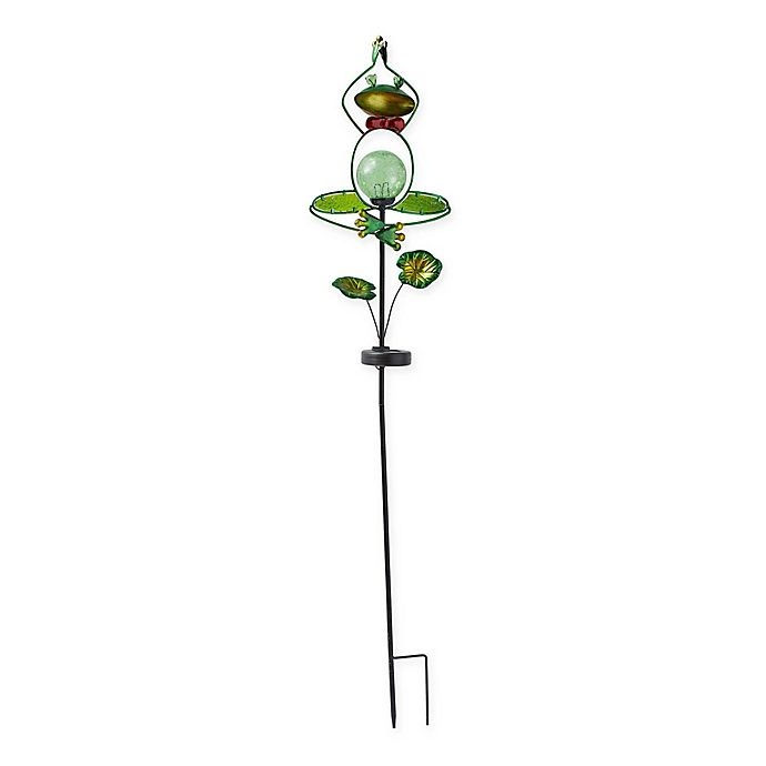 slide 2 of 2, Destination Summer Solar Yoga Frog Stake Light, 1 ct