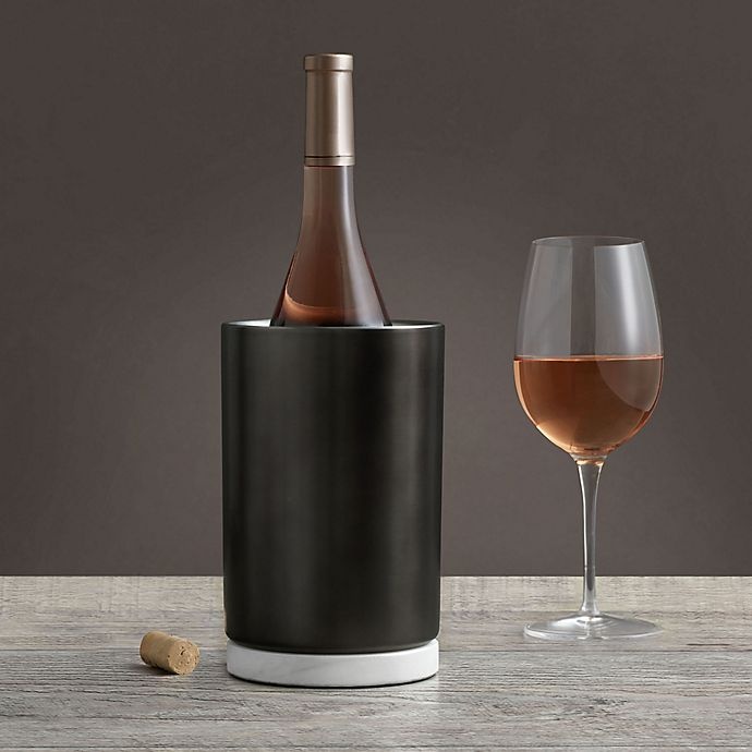 slide 3 of 5, Artisanal Kitchen Supply Double Wall Wine Chiller - Marble/Black, 1 ct