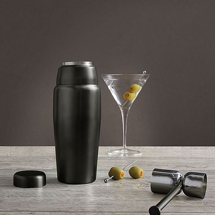 slide 2 of 5, Artisanal Kitchen Supply Cocktail Shaker Set - Matte Black, 3 ct