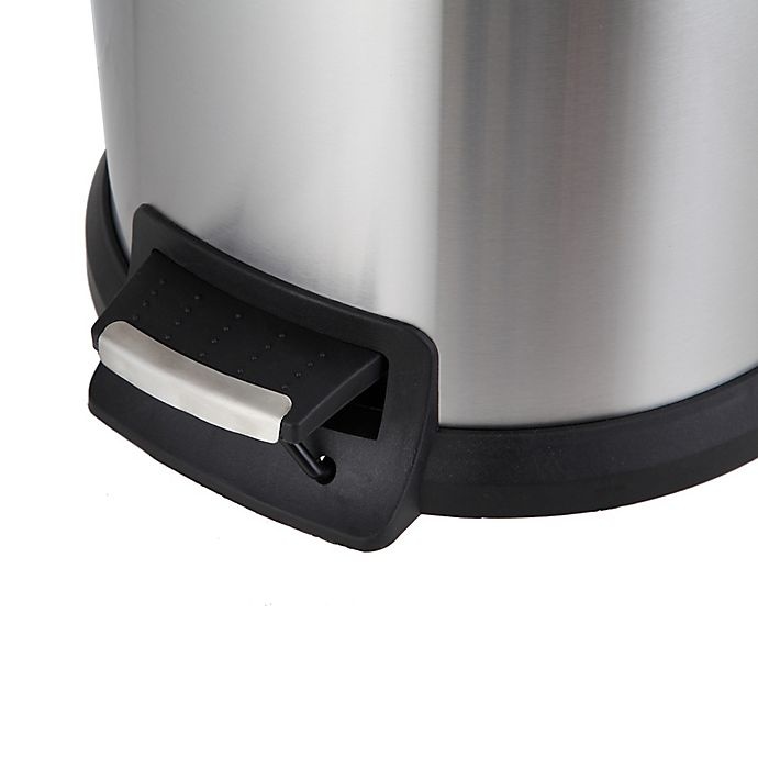 slide 2 of 4, SALT Stainless Steel Round Step Trash Can, 40 liter