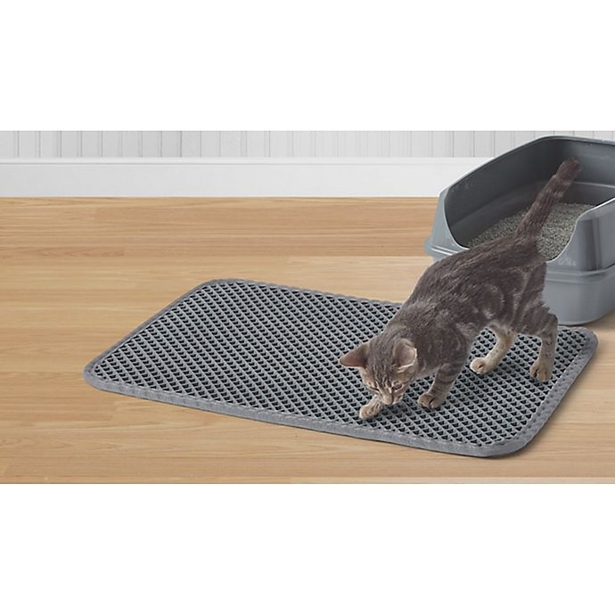 slide 2 of 3, Pawslife Pocketed Litter Mat - Grey, 1 ct