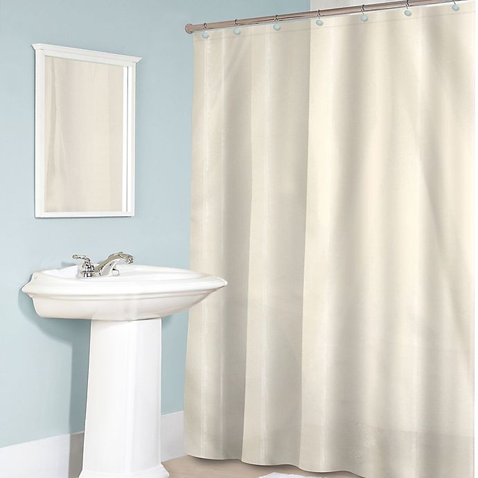 slide 2 of 2, Wamsutta Shower Stall Fabric Curtain Liner with Suction Cups - Ivory, 54 in x 78 in