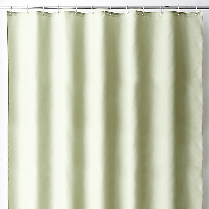 slide 1 of 1, Wamsutta Fabric Shower Curtain Liner with Suction Cups - Green, 70 in x 72 in