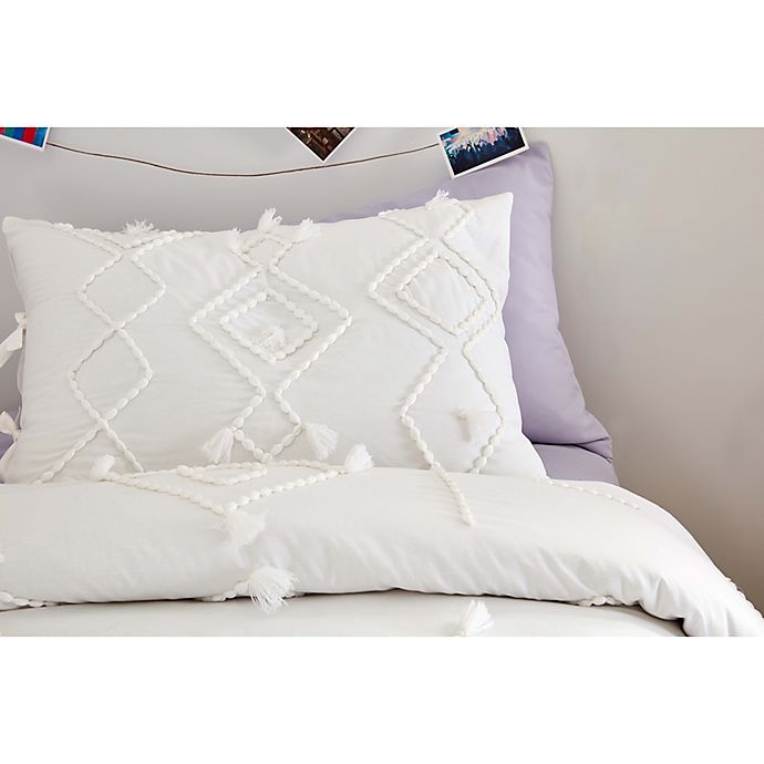 slide 4 of 6, Global Caravan Lyric King Duvet Cover - White, 1 ct