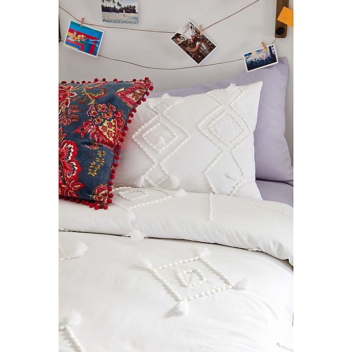 slide 2 of 6, Global Caravan Lyric King Duvet Cover - White, 1 ct