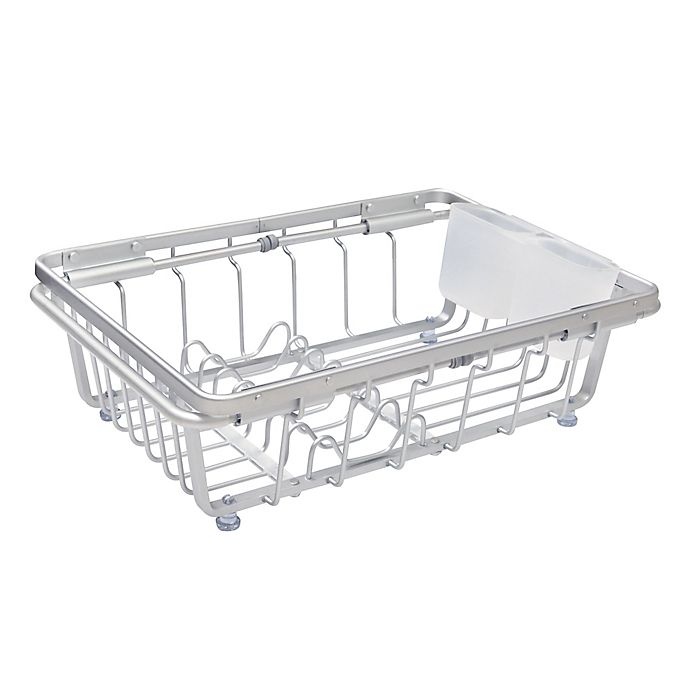 slide 3 of 7, ORG Aluminum Expandable Over-the-Sink Dish Rack, 1 ct