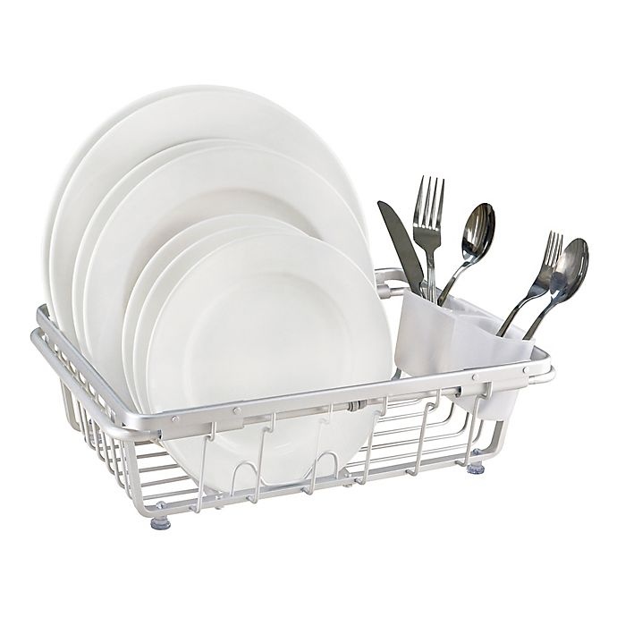 slide 2 of 7, ORG Aluminum Expandable Over-the-Sink Dish Rack, 1 ct