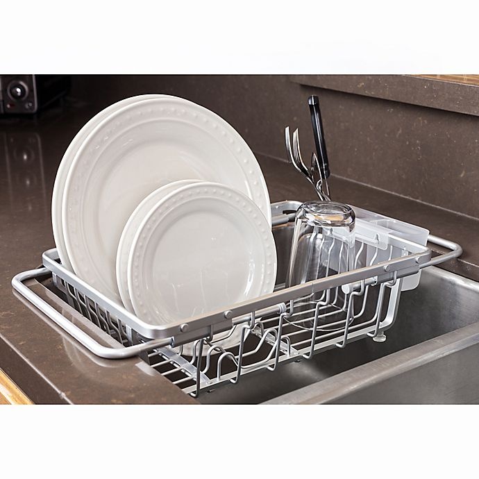 slide 5 of 7, ORG Aluminum Expandable Over-the-Sink Dish Rack, 1 ct