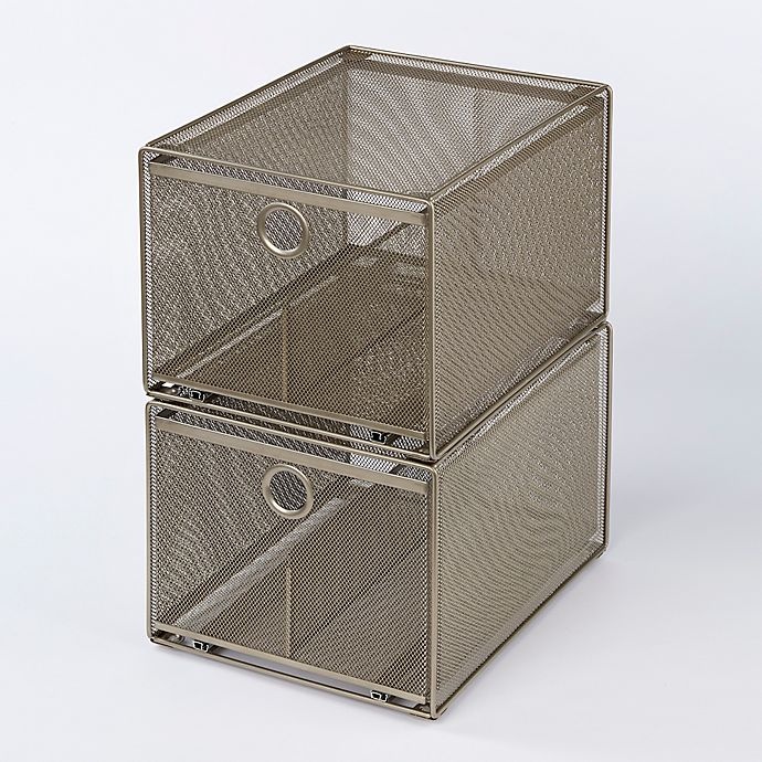 slide 4 of 4, ORG Large Steel Mesh Stacking Drawer, 1 ct