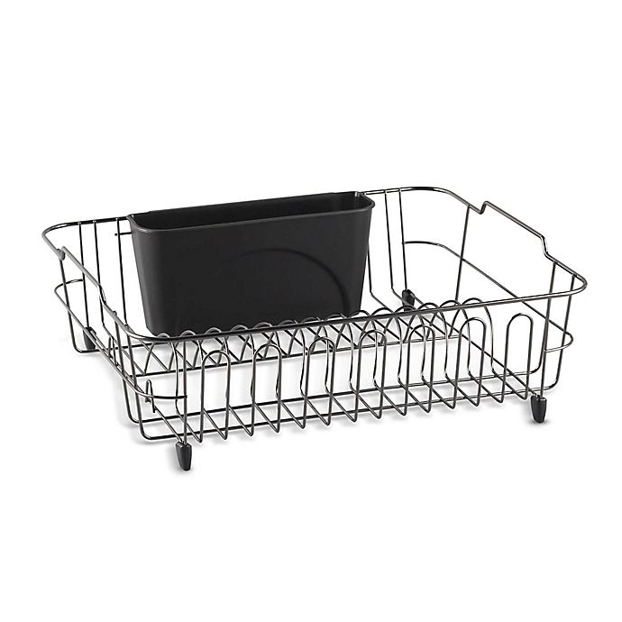 slide 5 of 5, ORG Metal Dish Rack with Scallop Cup Holder - Black/Chrome, 1 ct