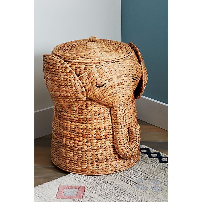 slide 5 of 5, Marmalade Handwoven Elephant Laundry Hamper with Liner - Natural, 1 ct