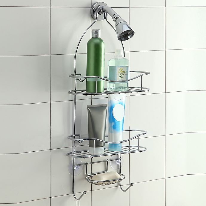 slide 3 of 3, Salt Steel Shower Caddy - Chrome, 1 ct