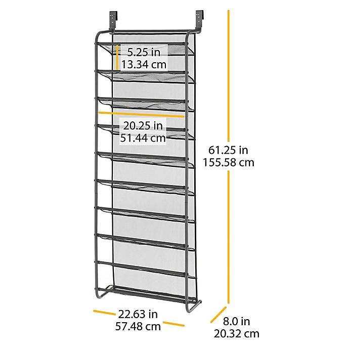 slide 8 of 8, ORG Over the Door Shoe Rack, 30 ct