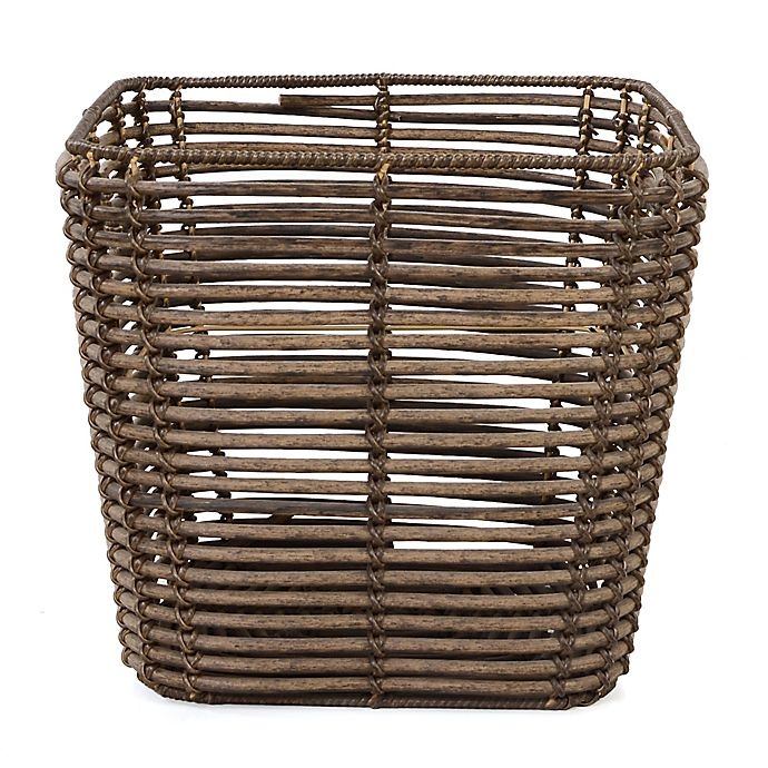 slide 2 of 4, ORG Handwoven Poly-Rattan Storage Basket - Brown/Grey, 1 ct