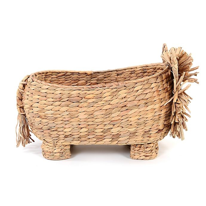 slide 4 of 5, Marmalade Lion Handwoven Water Hyacinth Storage Basket, 1 ct