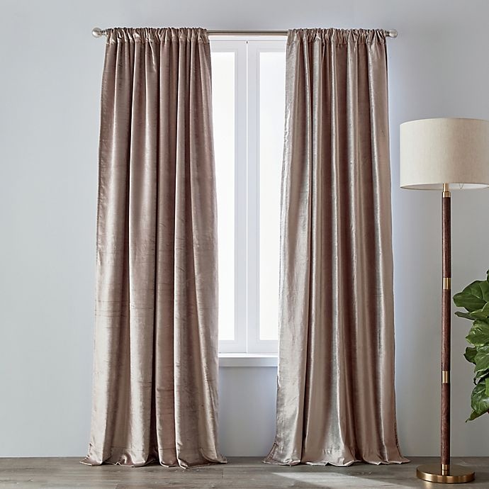 slide 1 of 1, O&O by Olivia & Oliver Velvet Rod Pocket Curtain Panel - Lavender, 63 in