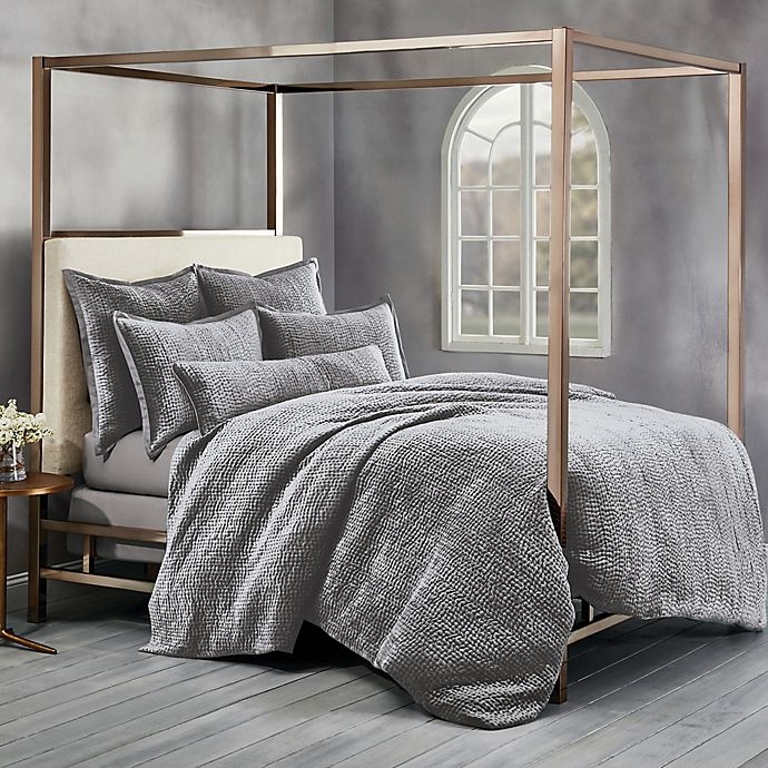 slide 1 of 1, Wamsutta Collection Velvet Hand-Stitched Full/Queen Duvet Cover - Alloy, 1 ct