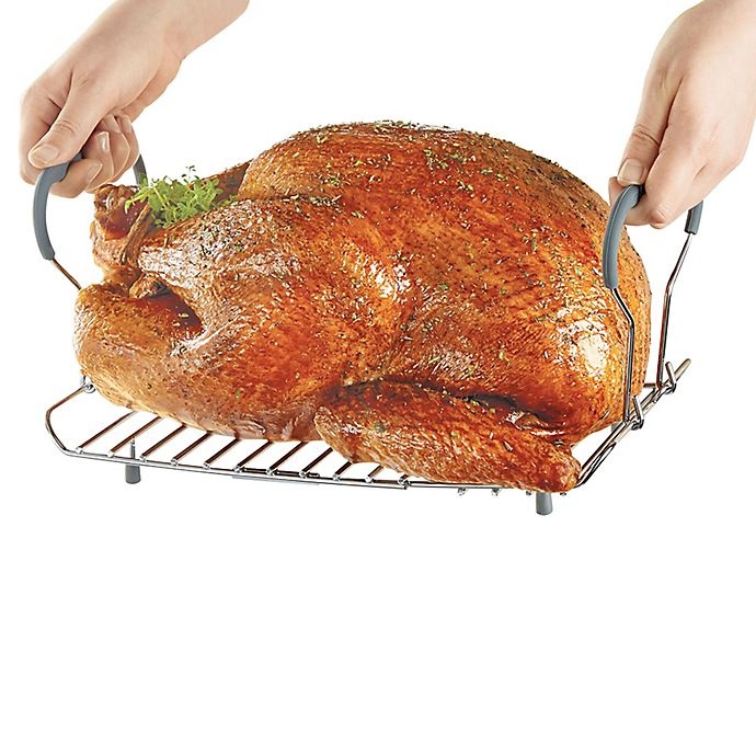 slide 2 of 3, Real Simple Expandable Roasting Rack, 1 ct