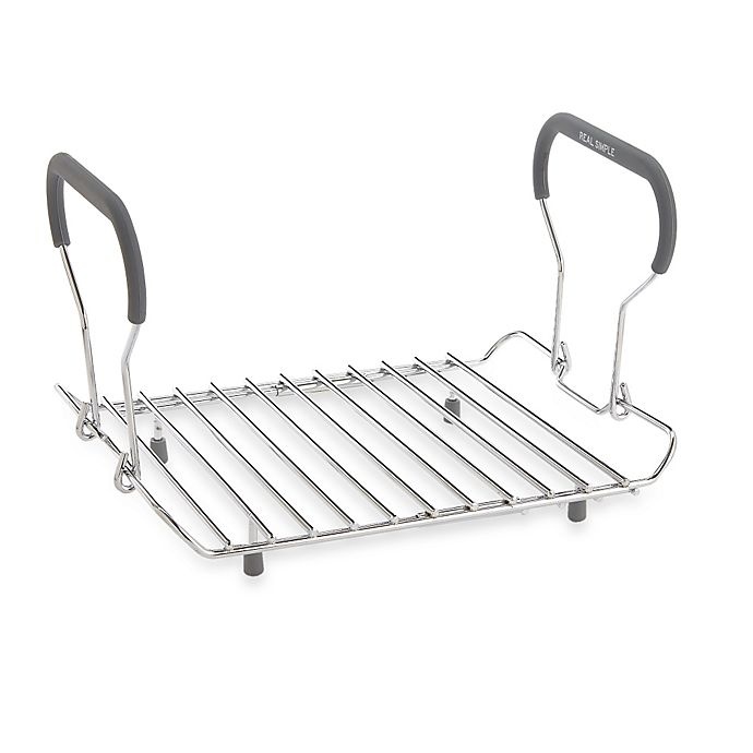 slide 1 of 3, Real Simple Expandable Roasting Rack, 1 ct