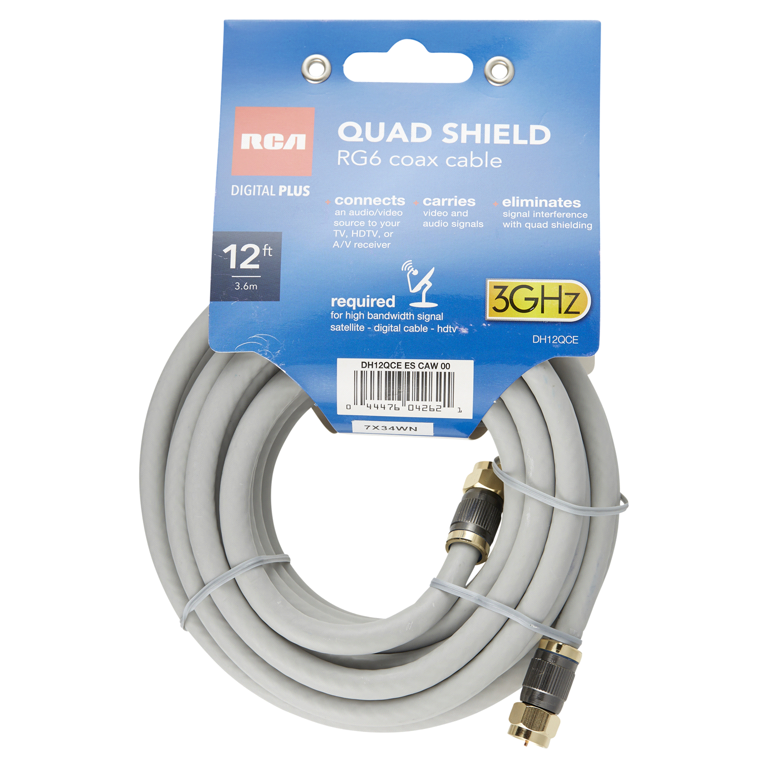 slide 1 of 2, RCA Digital Plus 12' Coax Video Cable, 1 ct