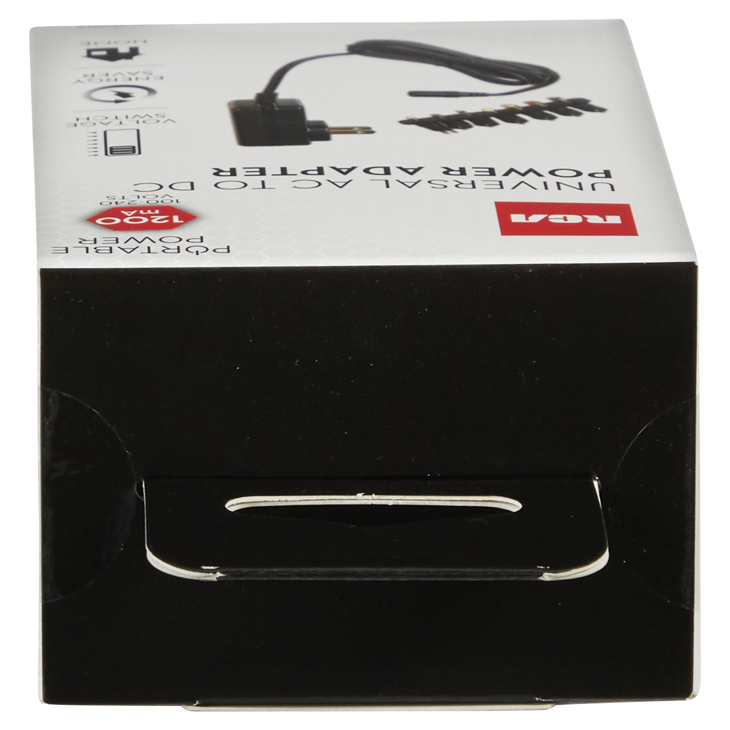 slide 5 of 5, RCA 1200ma Universal AC to DC Power Adapter, 500 ma
