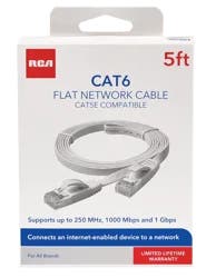 Rca Cat6 Flat Network Cable White