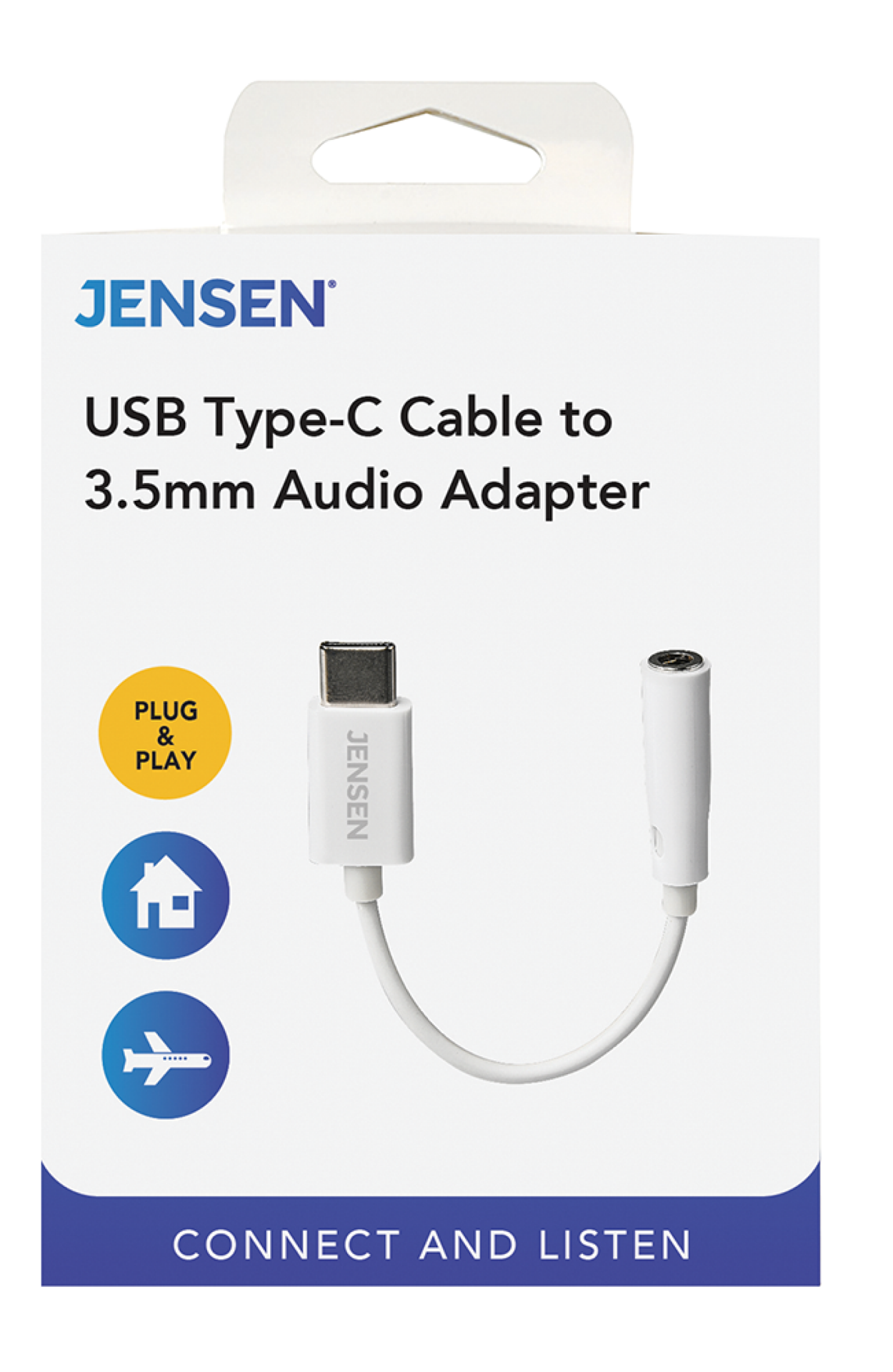 slide 1 of 1, RCA Jensen USB-C to 3.5MM Audio Adapter, 1 ct
