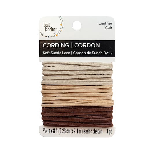 slide 1 of 3, Multicolor Soft Suede Lace Cording By Bead Landing, 3/32 in x 8 ft