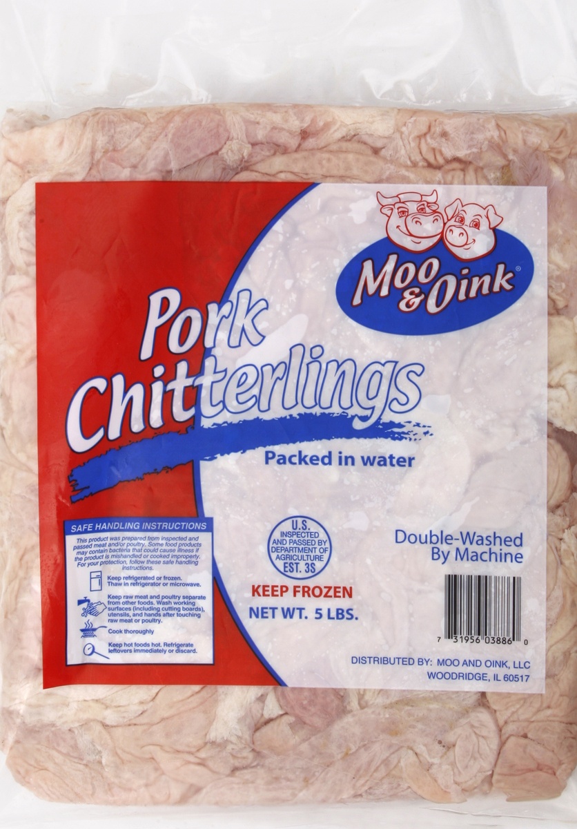 slide 5 of 5, Moo & Oink Pork Chitterlings, 5 lb