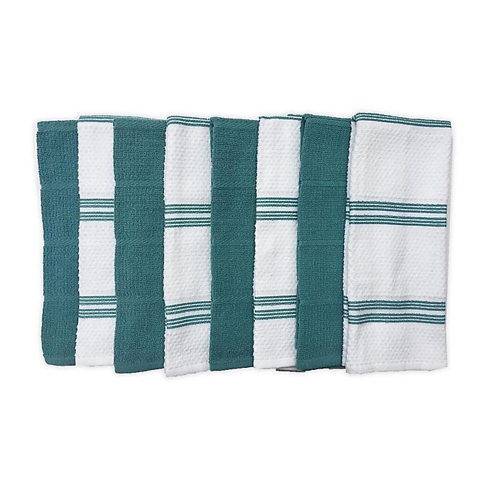 slide 1 of 4, SALT Kitchen Towels - Aqua, 8 ct