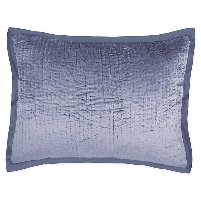 slide 1 of 1, Wamsutta Collection Velvet Standard Pillow Sham - Blue, 1 ct