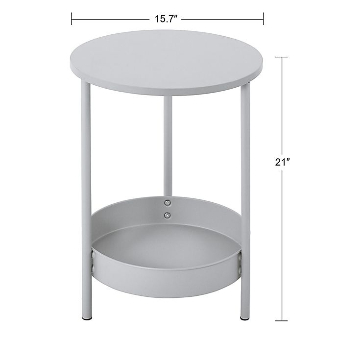 slide 5 of 5, SALT Metal Side Table - Grey, 1 ct