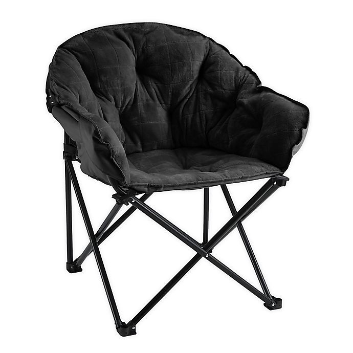 slide 1 of 2, SALT Foldable Lounge Club Chair - Black Grid, 1 ct