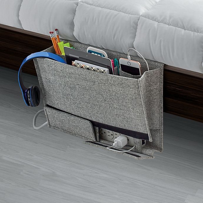 slide 3 of 3, ORG Bedside Caddy - Grey, 1 ct