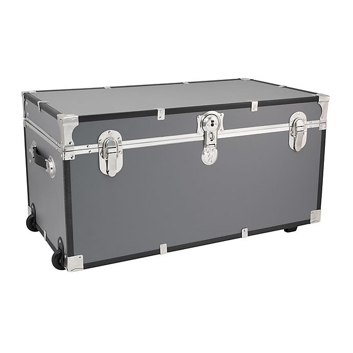 slide 2 of 12, SALT Trunk Footlocker with Wheels - Charcoal, 31 in