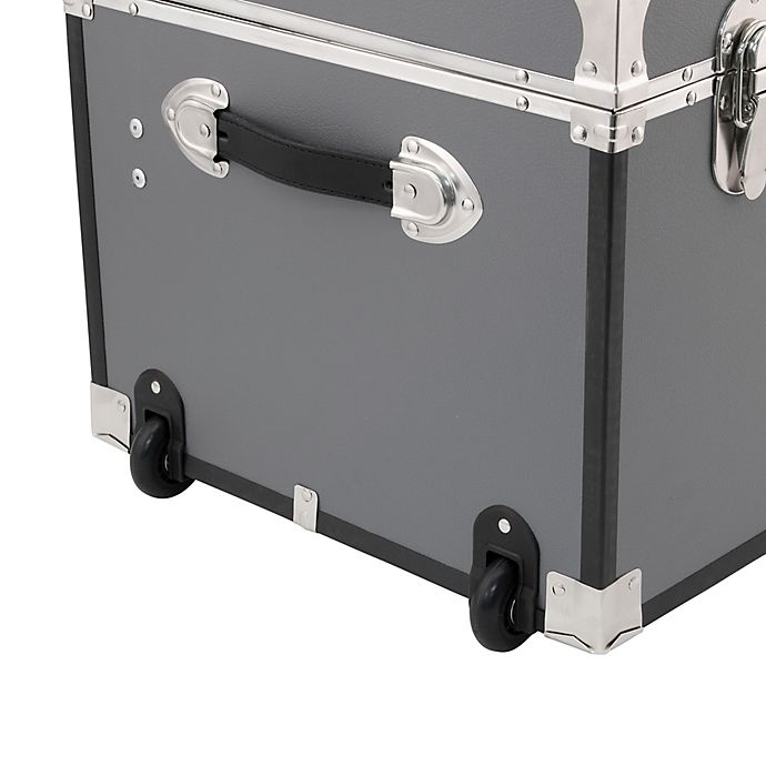 slide 8 of 12, SALT Trunk Footlocker with Wheels - Charcoal, 31 in